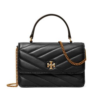 Tory Burch + Mini Kira Chevron Quilted Leather Top Handle Bag
