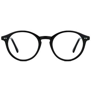 Tijn + Vintage Thick Round Rim Non-Prescription Glasses