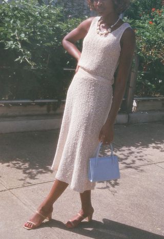 Vintage + Hand Loomed Linen Skirt Set