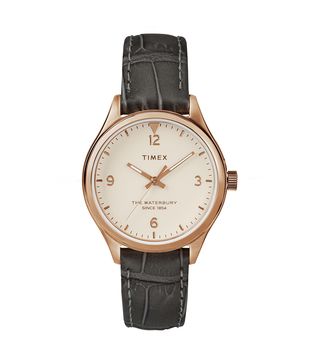 Timex + Waterbury Leather Strap Watch