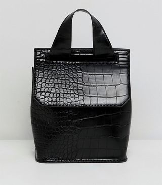 ASOS Design + Mini Croc Backpack
