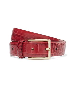 Anderson's + Croc-Effect Leather Belt