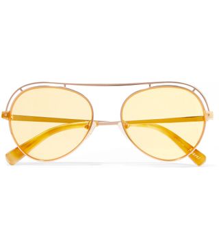 Elizabeth and James + Reeves Aviator-Style Rose Gold-Tone Sunglasses