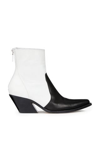 Givenchy + Paneled Leather Cowboy Boots