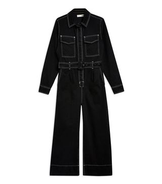 Topshop + Contrast Denim Boilersuit