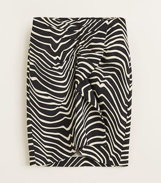 Mango + Zebra Print Skirt