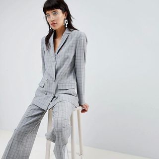 ASOS Design + Mansy Check Wide Suit