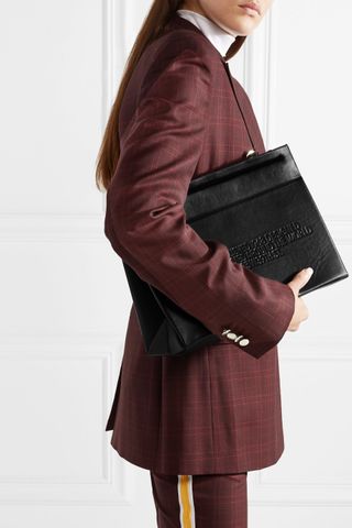 Calvin Klein + Embossed Leather Clutch