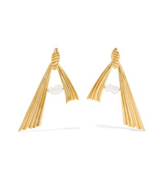 Attico + Amore Gold-Plated Pearl Earrings