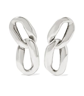 Saint Laurent + Silver-Tone Clip Earrings