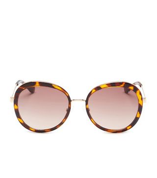 Diane von Furstenberg + 54mm Round Sunglasses