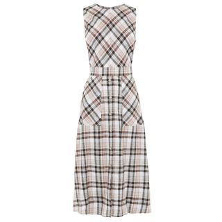 Warehouse + Linen Check Dress