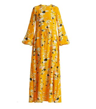 Diane von Furstenberg + Walden Marigold-Print Silk Maxi Dress