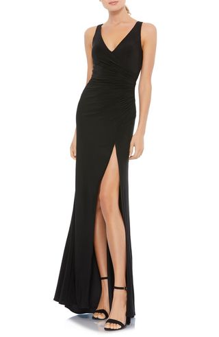 Mac Duggal + Ruched Jersey Gown