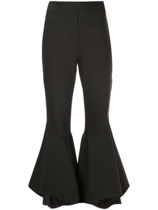 Ellery + Full Flare Cropped Trousers