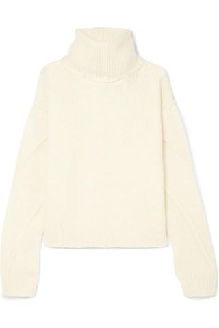 Tory Burch + Eva Convertible Oversized Wool-Blend Turtleneck Sweater