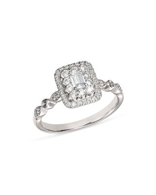 Bloomingdale's + Diamond Emerald-Cut Engagement Ring in 14K White Gold