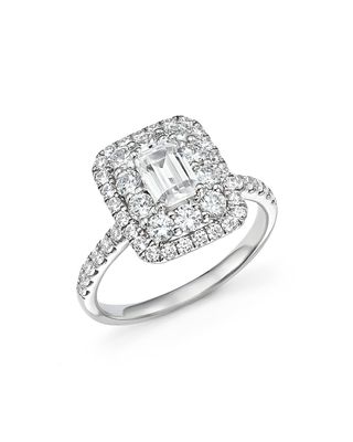 Bloomingdale's + Emerald-Cut Diamond Engagement Ring in 14K White Gold