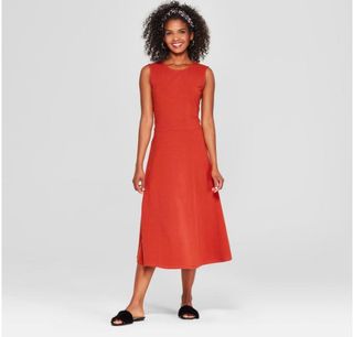 Who What Wear x Target + Sleeveless Knit Midi Dress