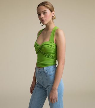 The Line by K + Izzy Top in Apple Green