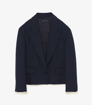 Zara + Pinstripe Blazer