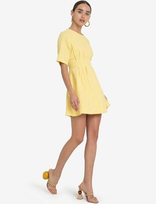 Pixie Market + Yellow Linen Dress