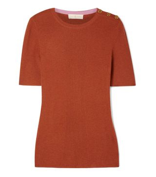Tory Burch + Taylor Ribbed Cashmere Sweater