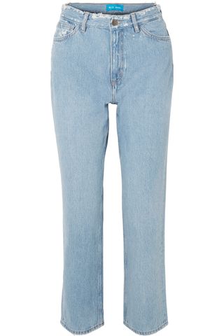 M.i.h. Jeans + Jeanne High-Rise Cropped Distressed Straight-Leg Jeans
