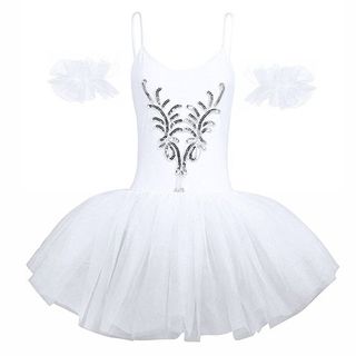 Iiniim + Swan Lake Costumes Ballet Dress Leotard Tutu Dance Dress With Arm Band