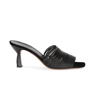 Neous + Shom Black Leather Mules