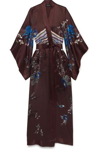 Meng + Printed Silk-Satin Kimono