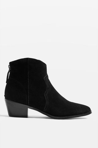 Topshop + Betty Western Ankle Boots