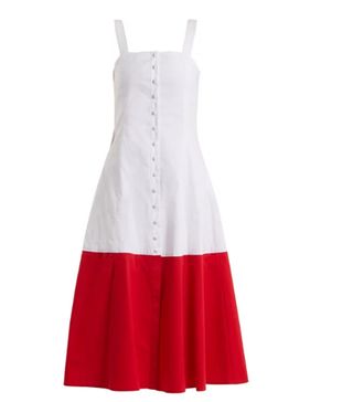 Staud + Dusk Cotton-Blend Dress