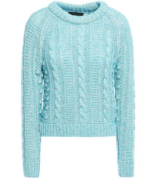 AlexaChung + Cable-Knit Cotton-Blend Sweater