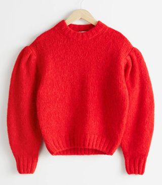 & Other Stories + Wool Blend Puff Sleeve Sweater