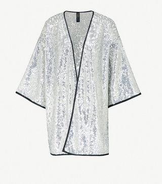 Ragyard + Open-Front Sequinned Kimono