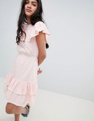 Glamorous + Mini Dress With Ruffle Layers