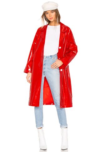 On Parle De Vous + Jagger Trench Coat in Rouge