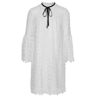 Temperley London + Eclipse Velvet-Trimmed Pleated Corded Lace Mini Dress