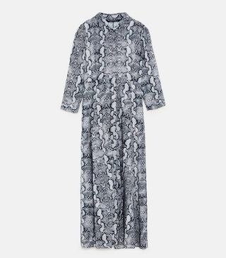 Zara + Snake-Print Dress