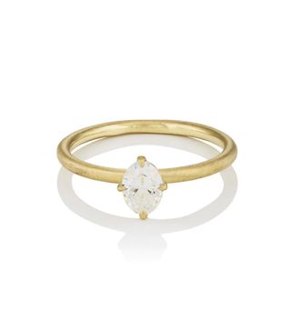 Tate Union + Oval-Shaped White Diamond Ring