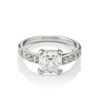 Stephanie Windsor Antiques + Asscher-Cut White-Diamond Ring