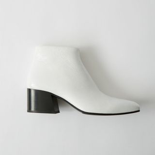 Acne Studios + Patent Leather Boots in White