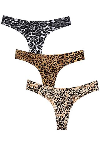 Wealurre + Microfiber Low Rise No Show Thong Pantie