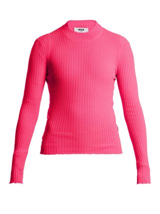 MSGM + Ribbed-Knit Top