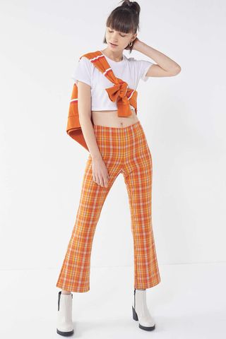 Urban Outfitters x Guess + Plaid Kick Flare Pants