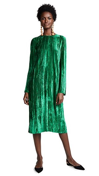 Forte Forte + Pleated Velvet Dress