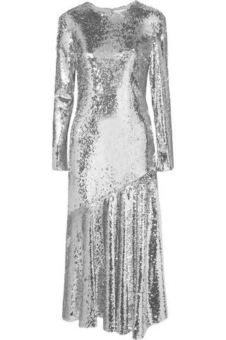 Racil + Gilda Sequined Tulle Midi Dress