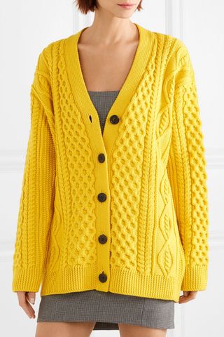 Marc Jacobs + Cable-Knit Wool Cardigan