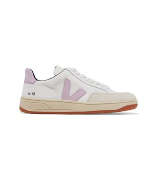 Veja + V-12 Mesh, Leather and Nubuck Sneakers